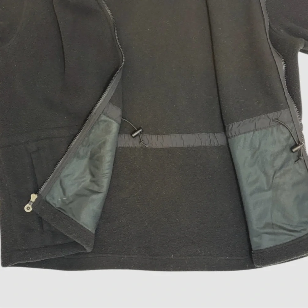 Lands’ End Polartec Fleece Jacket Full Zip Men’s Large Black